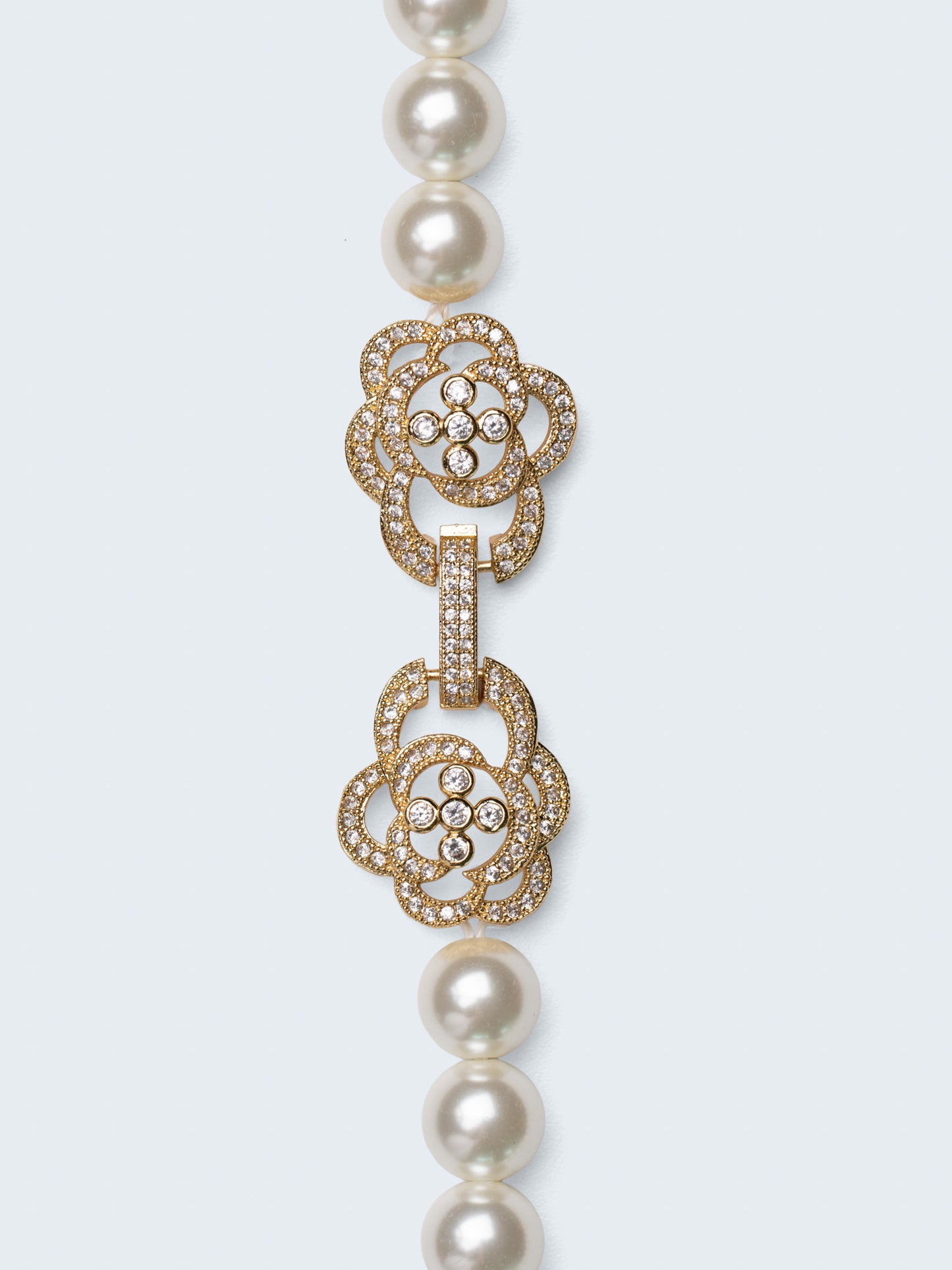 Camellia Buckle Pearl Princess Necklace