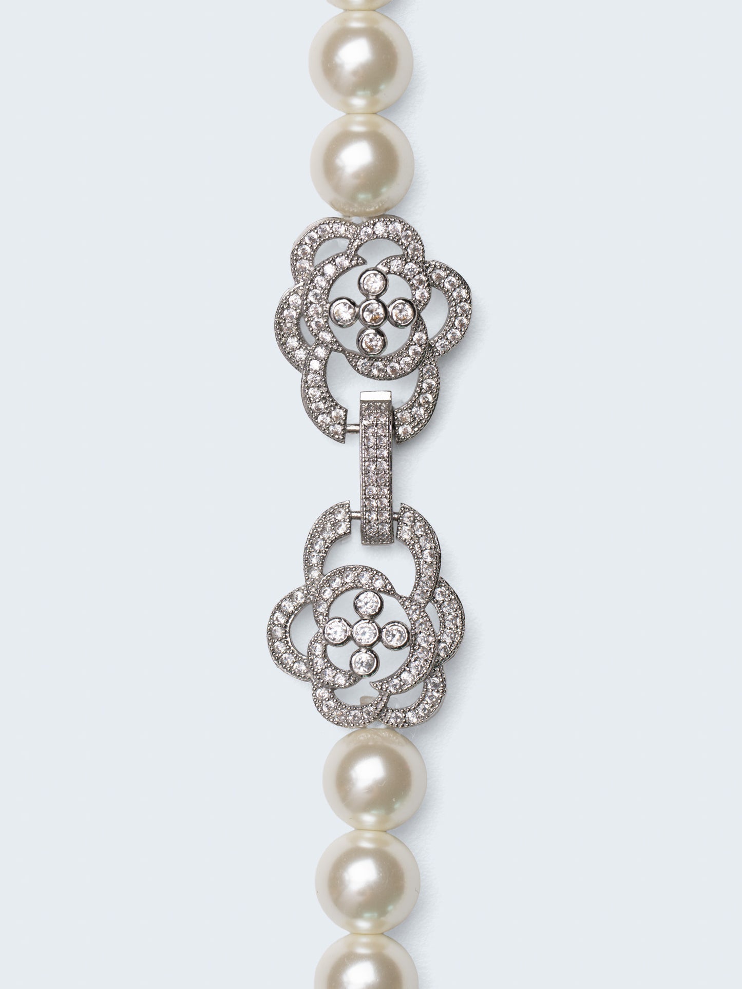 Camellia Buckle Pearl Princess Necklace