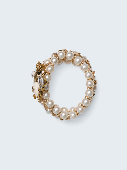 Queen Bee Pearl Stretch Bracelet