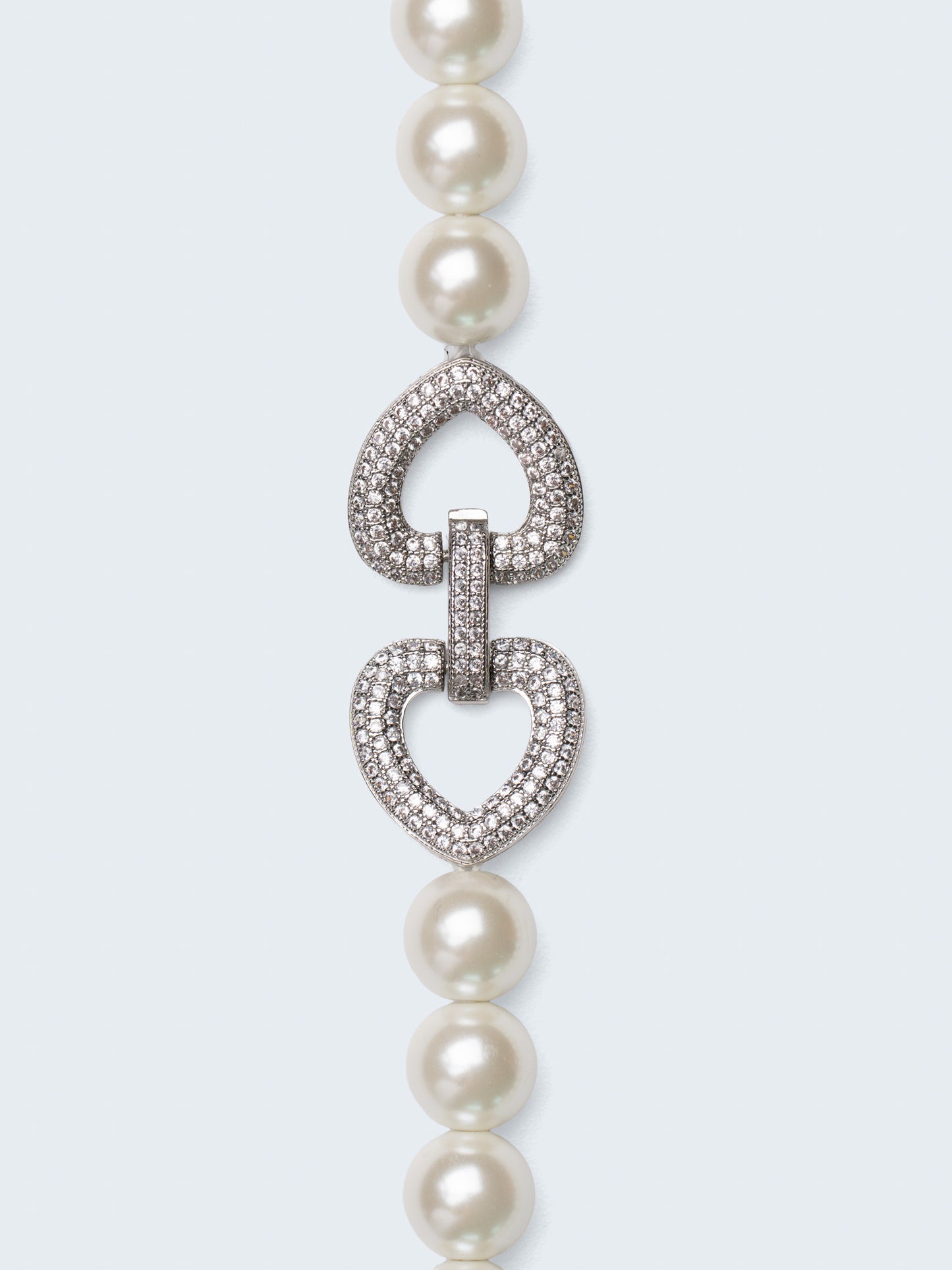 Heart Link Pearl Princess Necklace