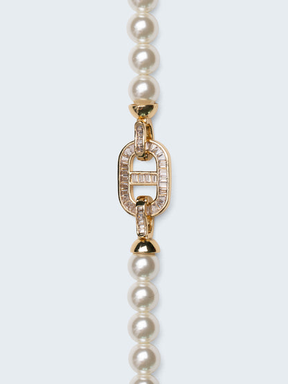 Infinity Link Pearl Princess Necklace