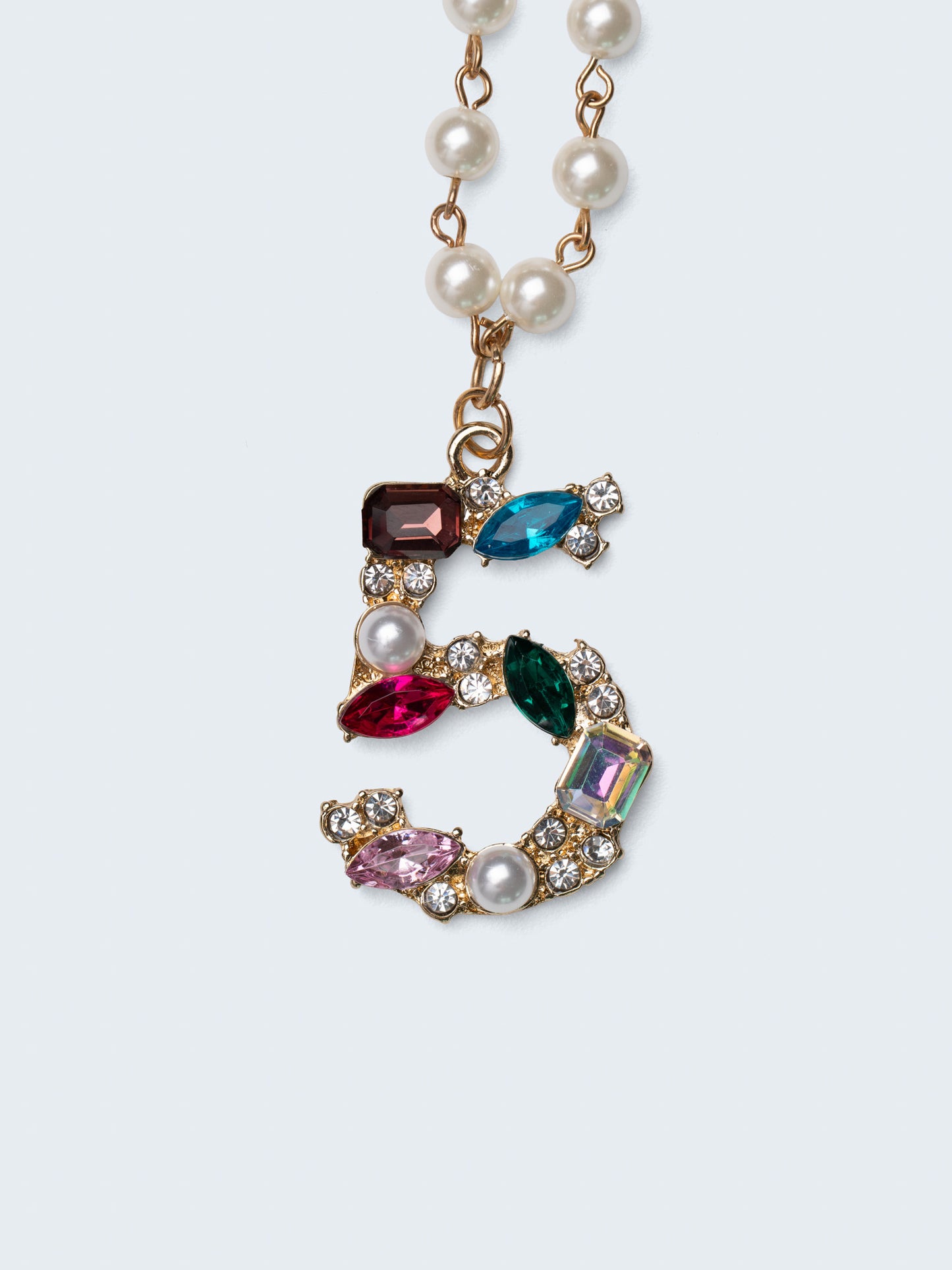 Vibrant 5 Pearl Necklace